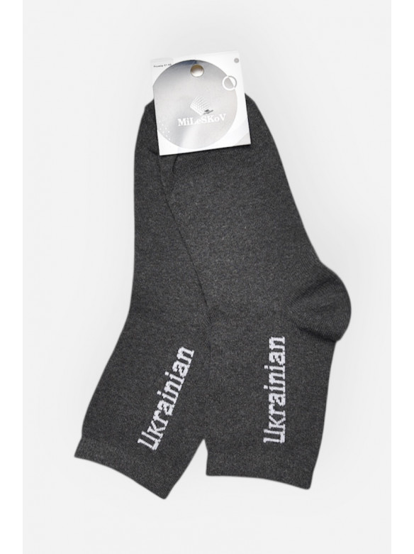 Носки мужские демисезонные тёмно-серого цвета L189 209864C