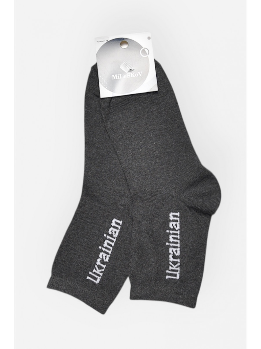 Носки мужские демисезонные тёмно-серого цвета L189 209864C