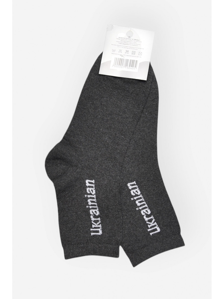 Носки мужские демисезонные тёмно-серого цвета L189 209864C