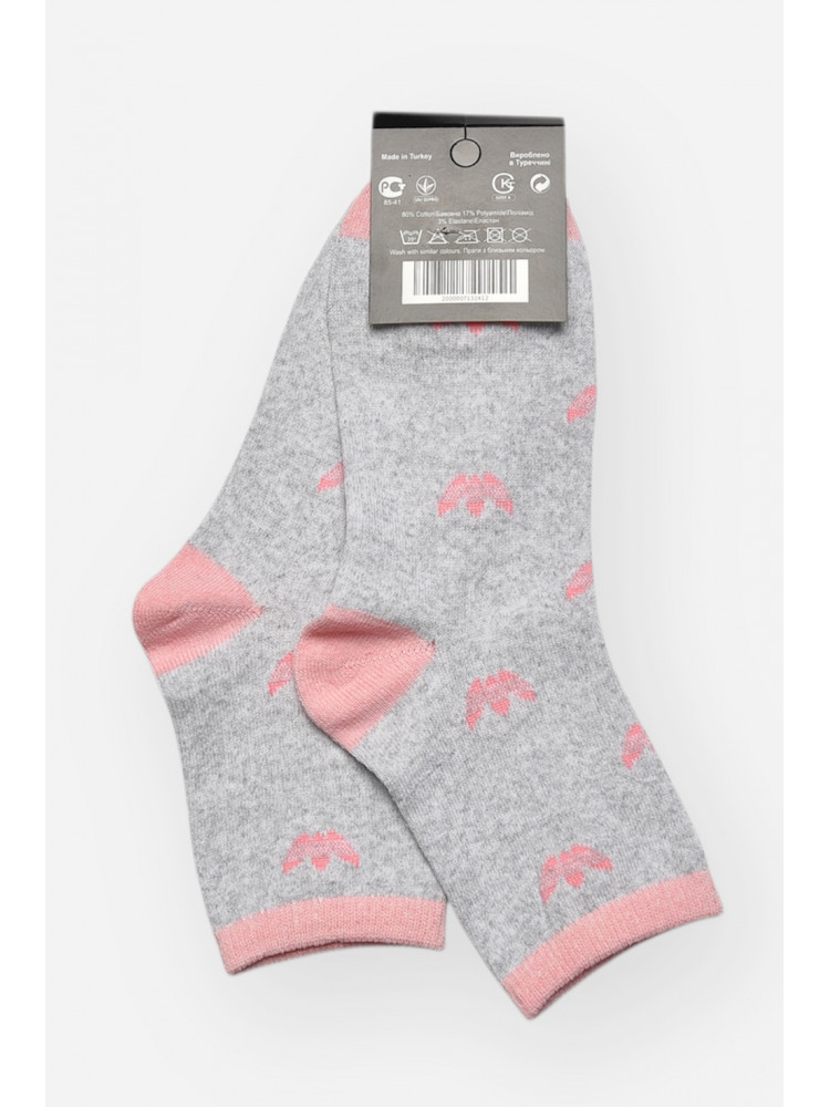 Шкарпетки жіночі демісезонні сірого кольору L104К 209867C