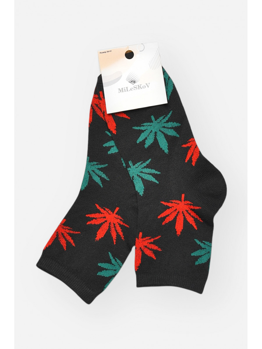 Носки женские демисезонные черного цвета L168 209875C