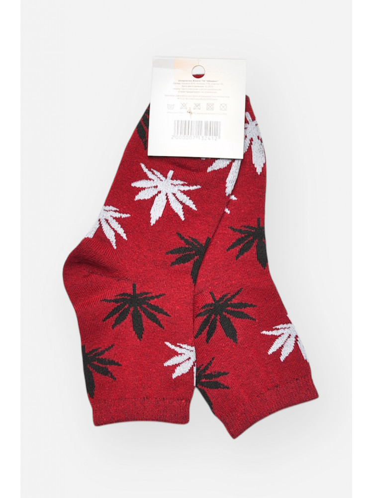 Носки женские демисезонные бордового цвета L168 209877C