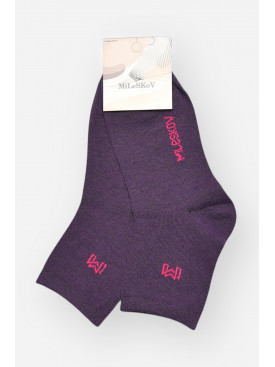 Носки женские демисезонные фиолетового цвета L182 209881C