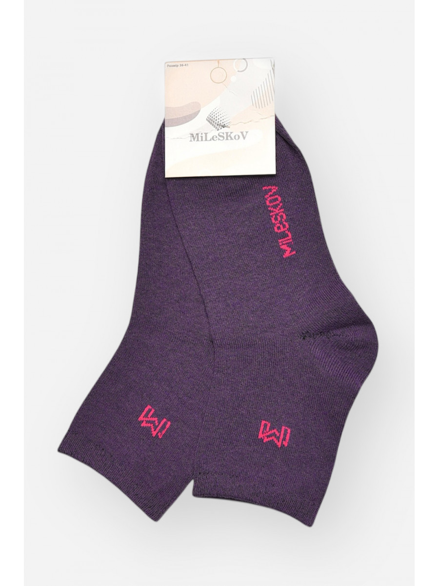 Носки женские демисезонные фиолетового цвета L182 209881C
