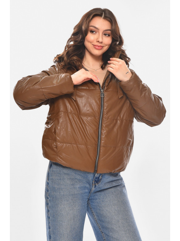 Куртка женская демисезонная коричнивого цвета 286 209920C