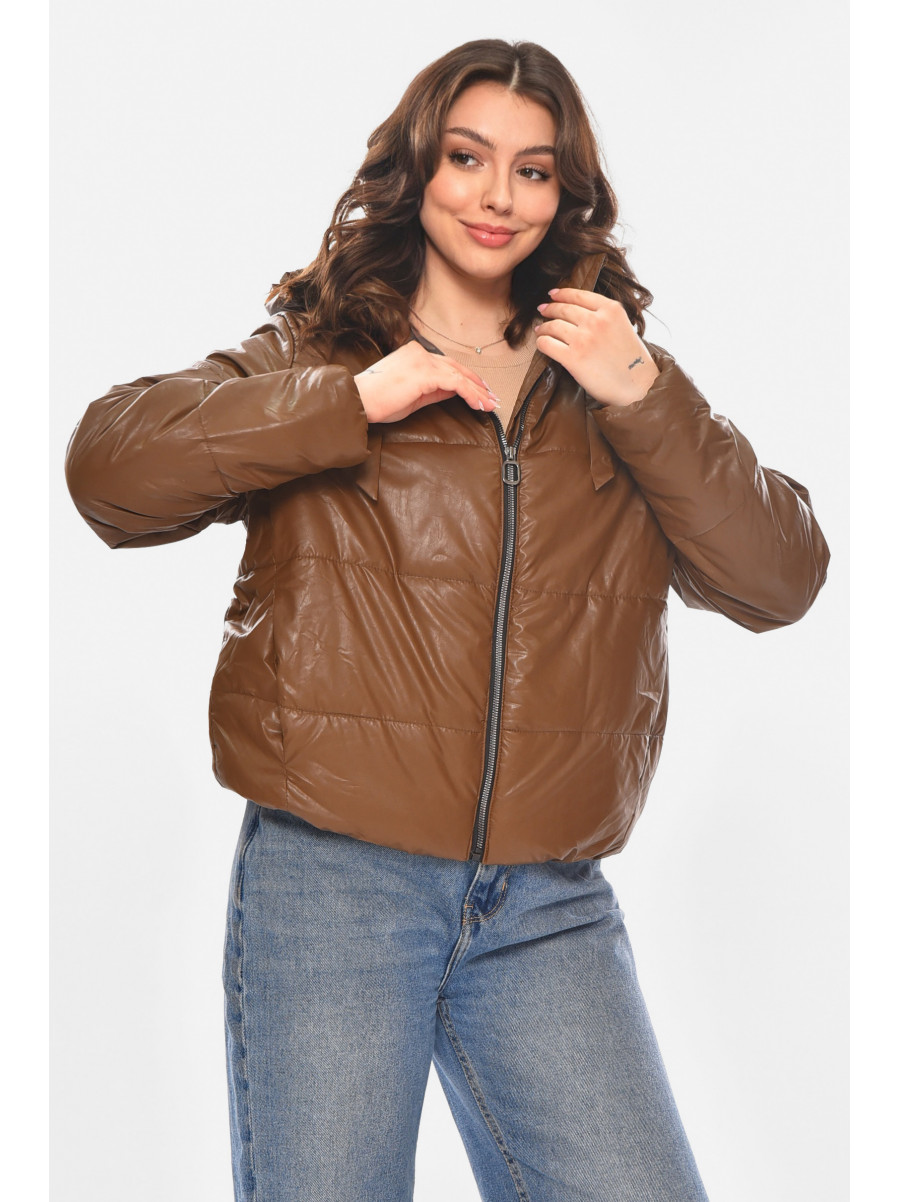 Куртка женская демисезонная коричнивого цвета 286 209920C