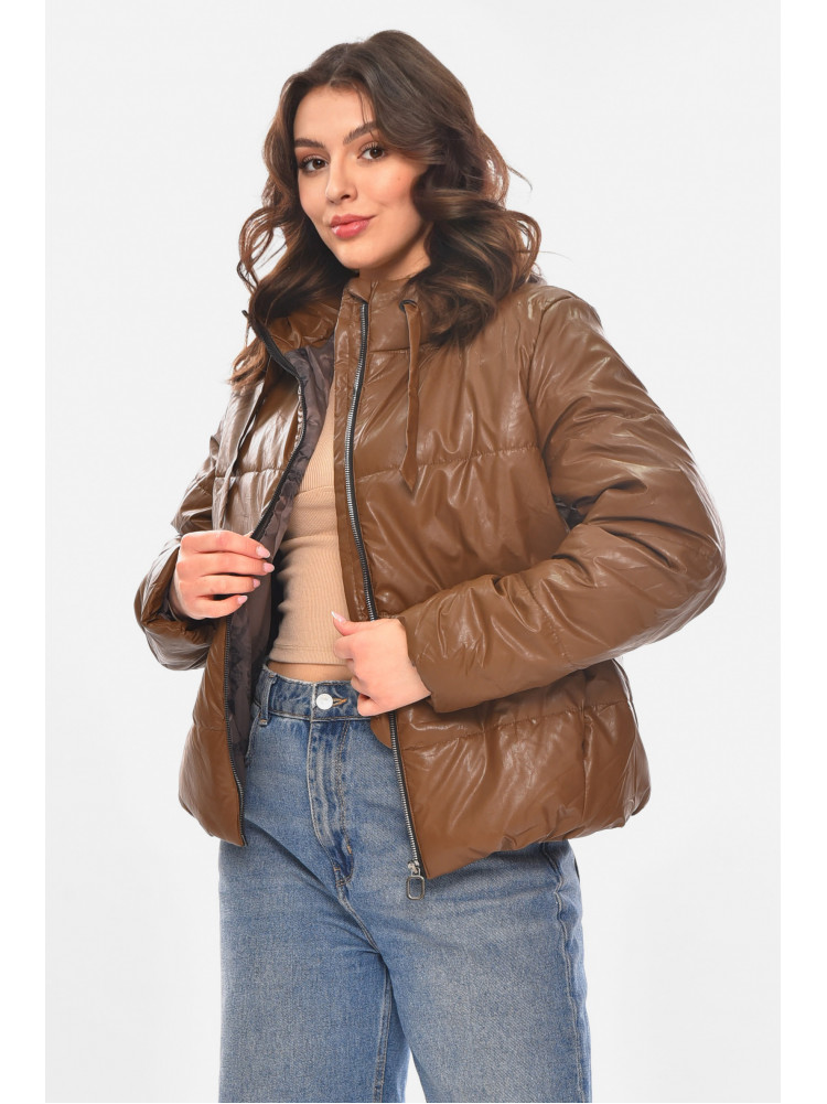 Куртка женская демисезонная коричнивого цвета 286 209920C