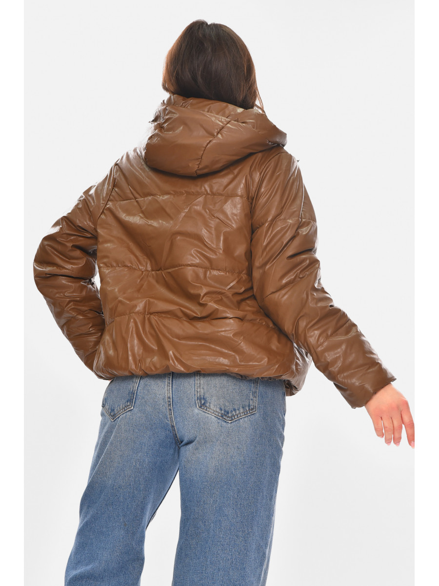 Куртка женская демисезонная коричнивого цвета 286 209920C