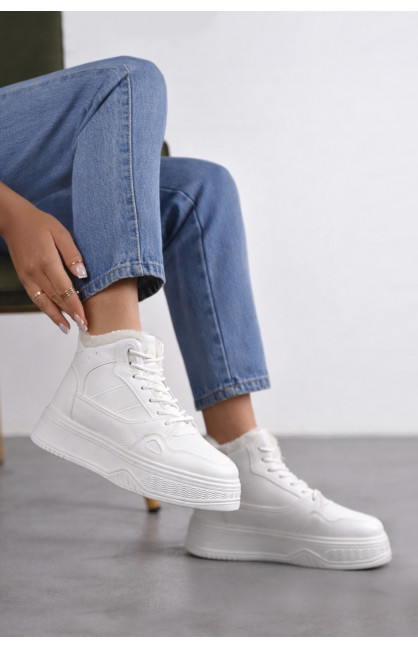 Кроссовки зимние женские белого цвета K976-1 209936C Кроссовки зимние женские белого цвета K976-1 209936C