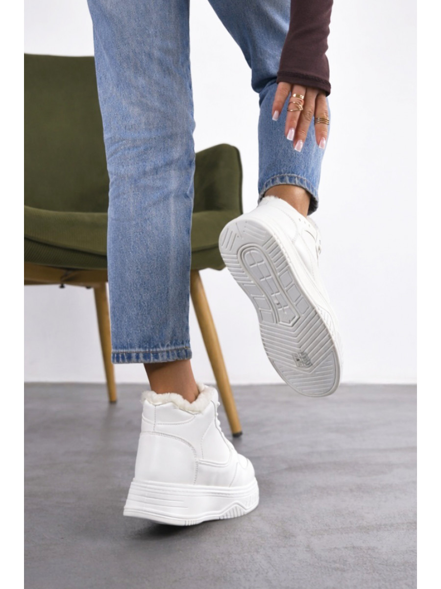 Кроссовки зимние женские белого цвета K976-1 209936C