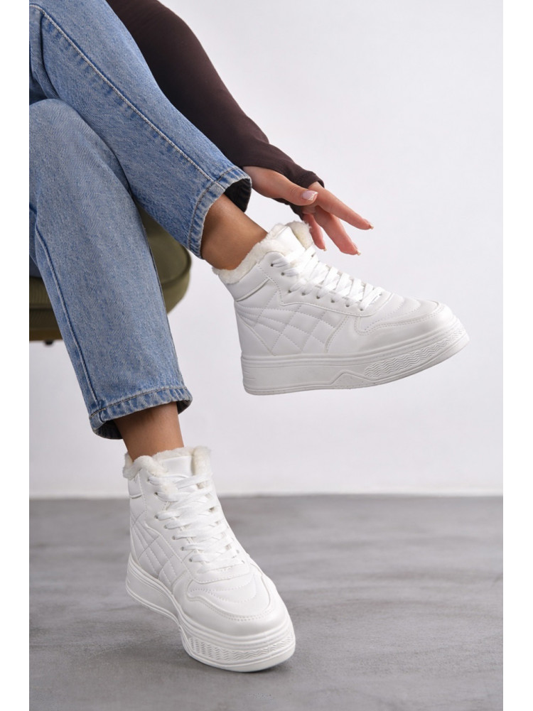 Кроссовки зимние женские белого цвета K977-1 209937C