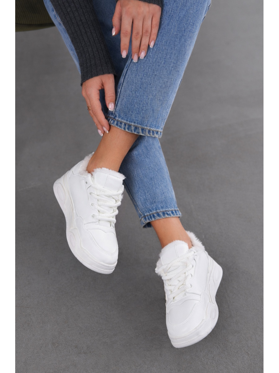Кроссовки зимние женские белого цвета K967-1 209938C