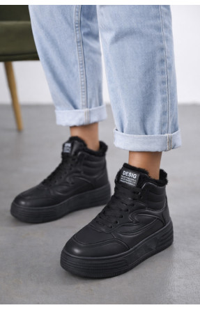 Кроссовки зимние женские черного цвета 633-5 209939C Кроссовки зимние женские черного цвета 633-5 209939C