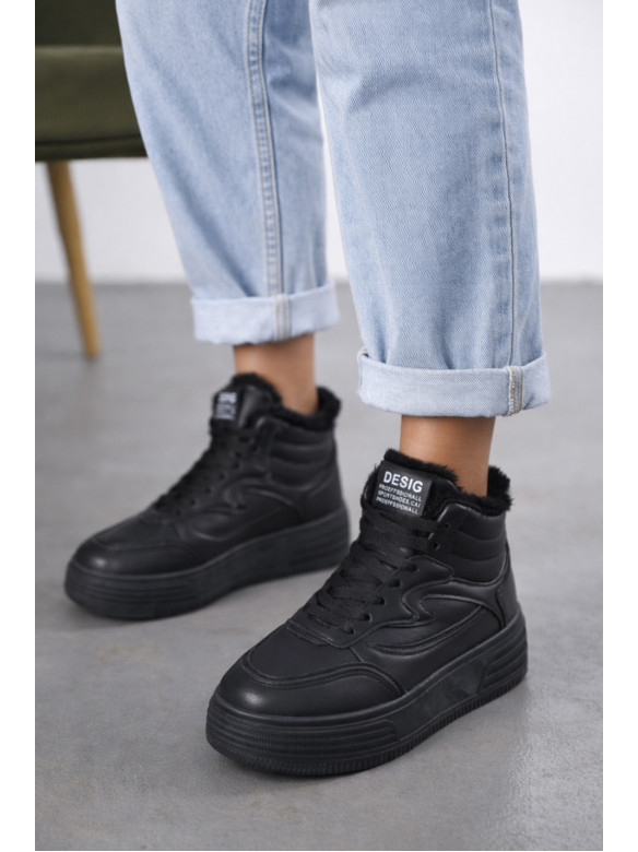 Кроссовки зимние женские черного цвета 633-5 209939C