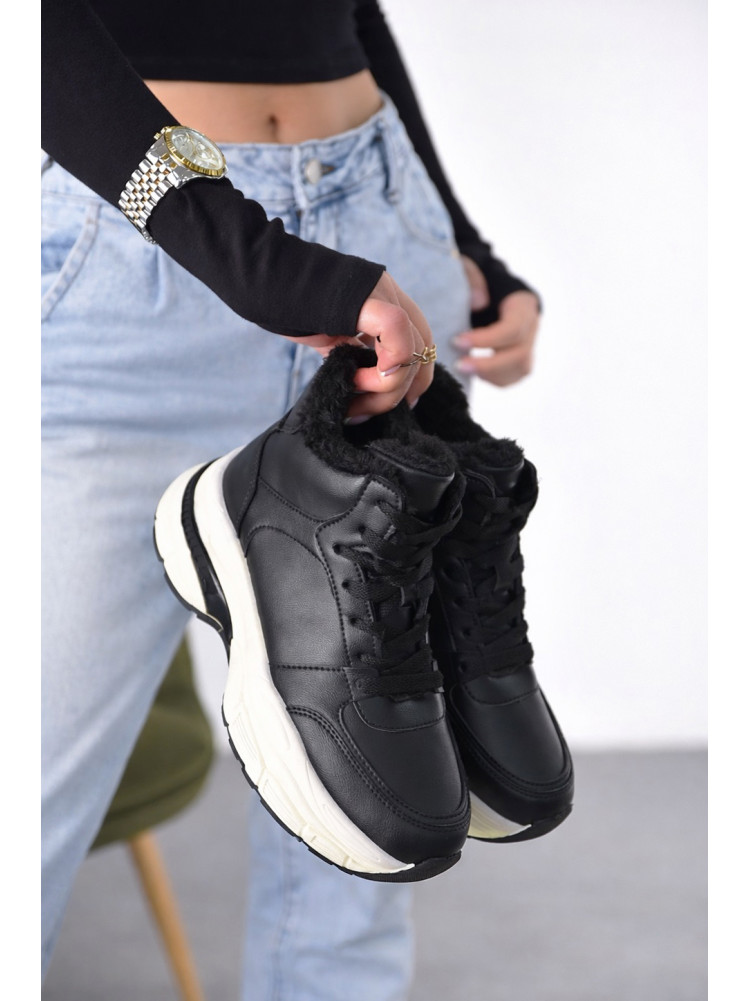 Кроссовки зимние женские черного цвета K969 209940C