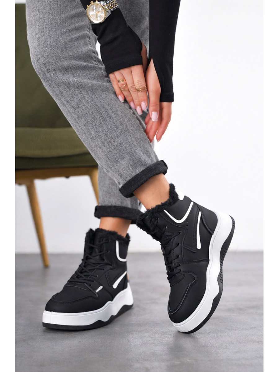Кроссовки зимние женские черного цвета А30-1 209942C