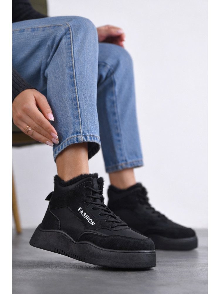 Кроссовки зимние женские черного цвета А31-1 209944C