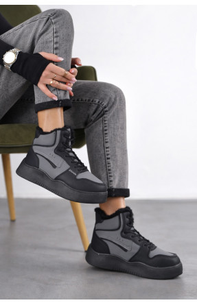 Кроссовки зимние женские серого цвета А30-4 209945C Кроссовки зимние женские серого цвета А30-4 209945C