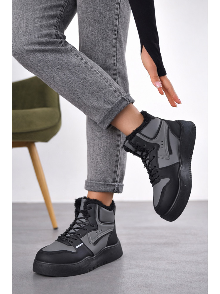 Кроссовки зимние женские серого цвета А30-4 209945C