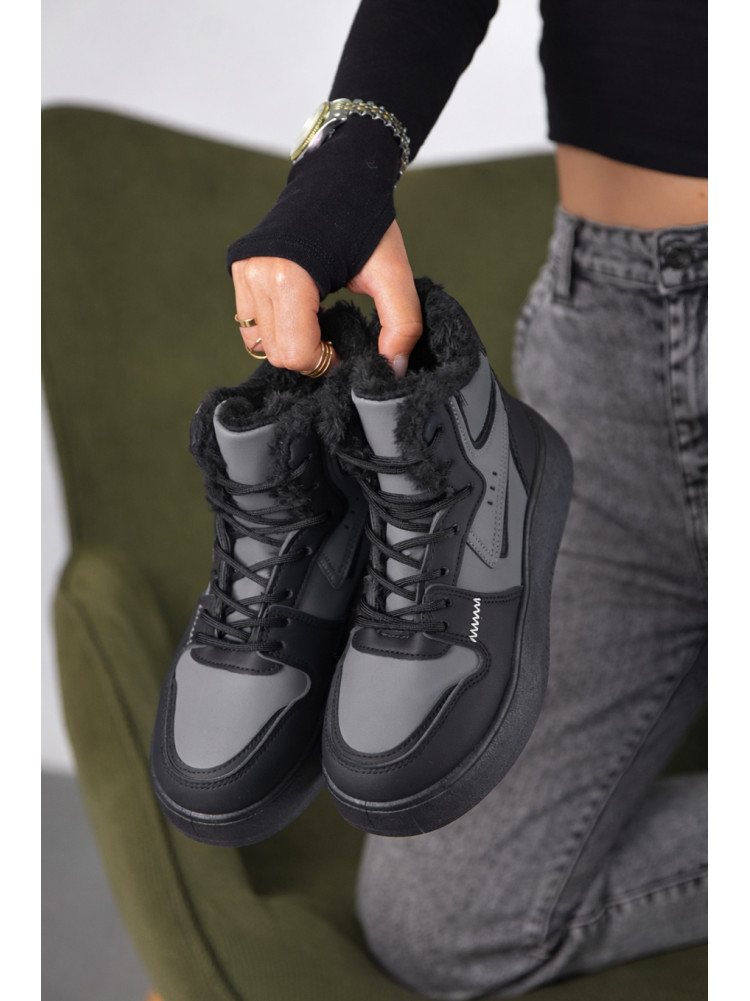 Кроссовки зимние женские серого цвета А30-4 209945C