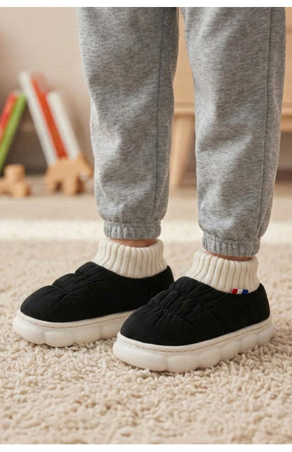 Капці домашні дитячі чорного кольору JH2311 209948C Капці домашні дитячі чорного кольору JH2311 209948C