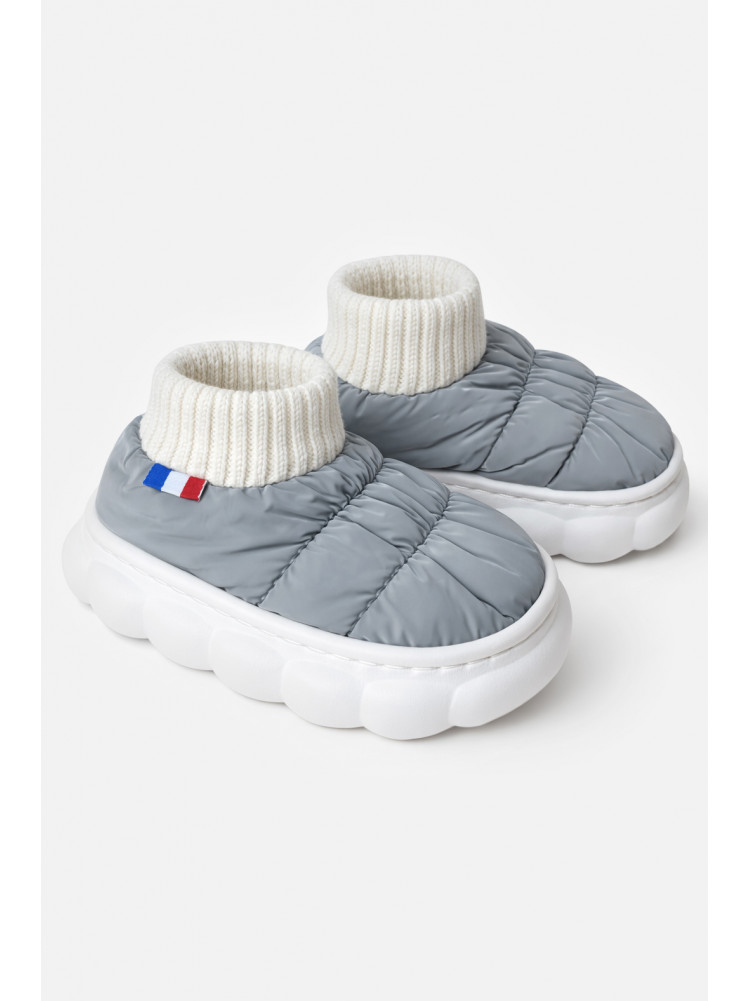 Капці домашні дитячі сірого кольору JH2310 209951C