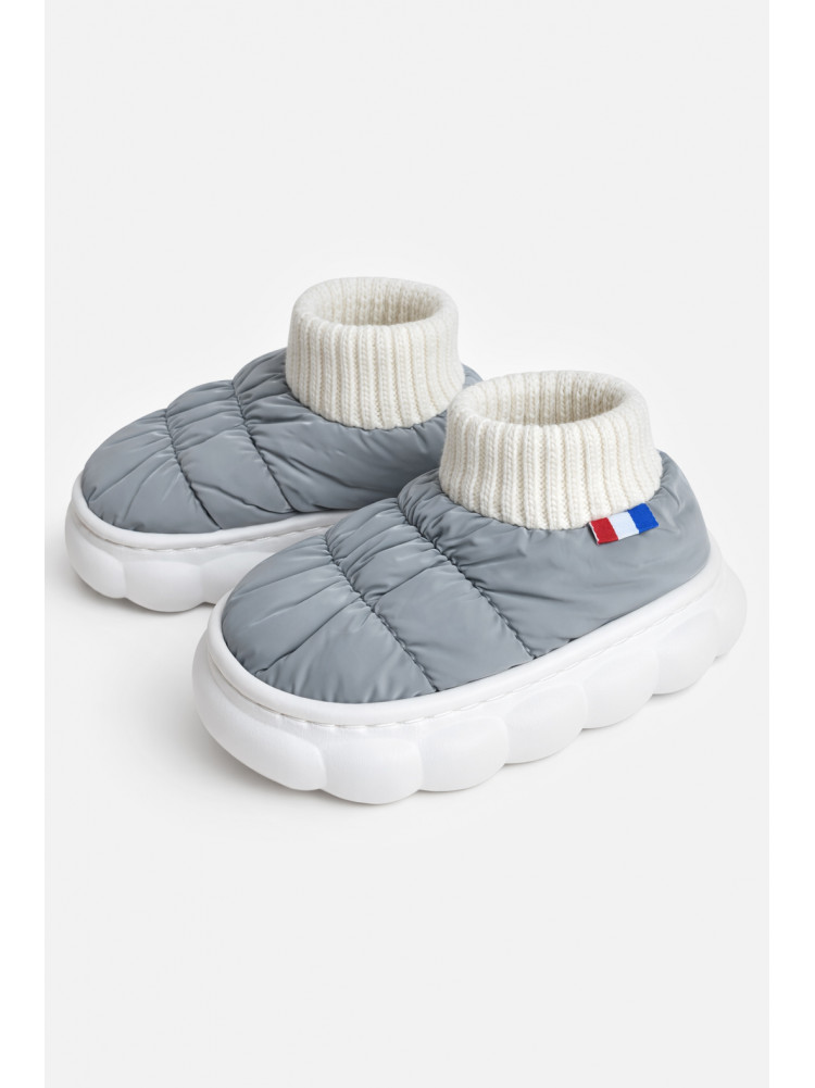 Капці домашні дитячі сірого кольору JH2313 209953C