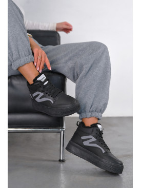 Кроссовки зимние женские черного цвета А52-1 209955C