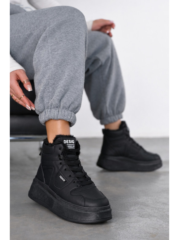 Кроссовки зимние женские черного цвета А46-1 209956C