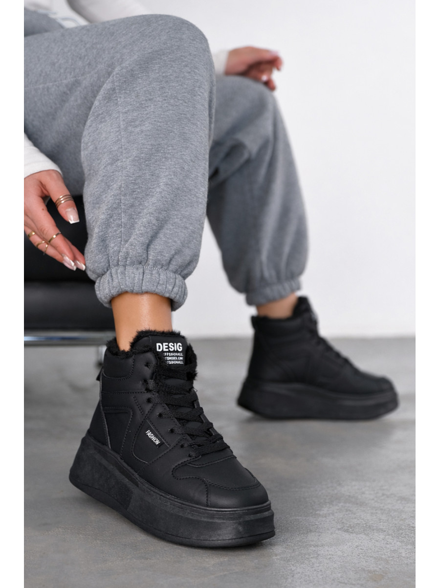 Кроссовки зимние женские черного цвета А46-1 209956C