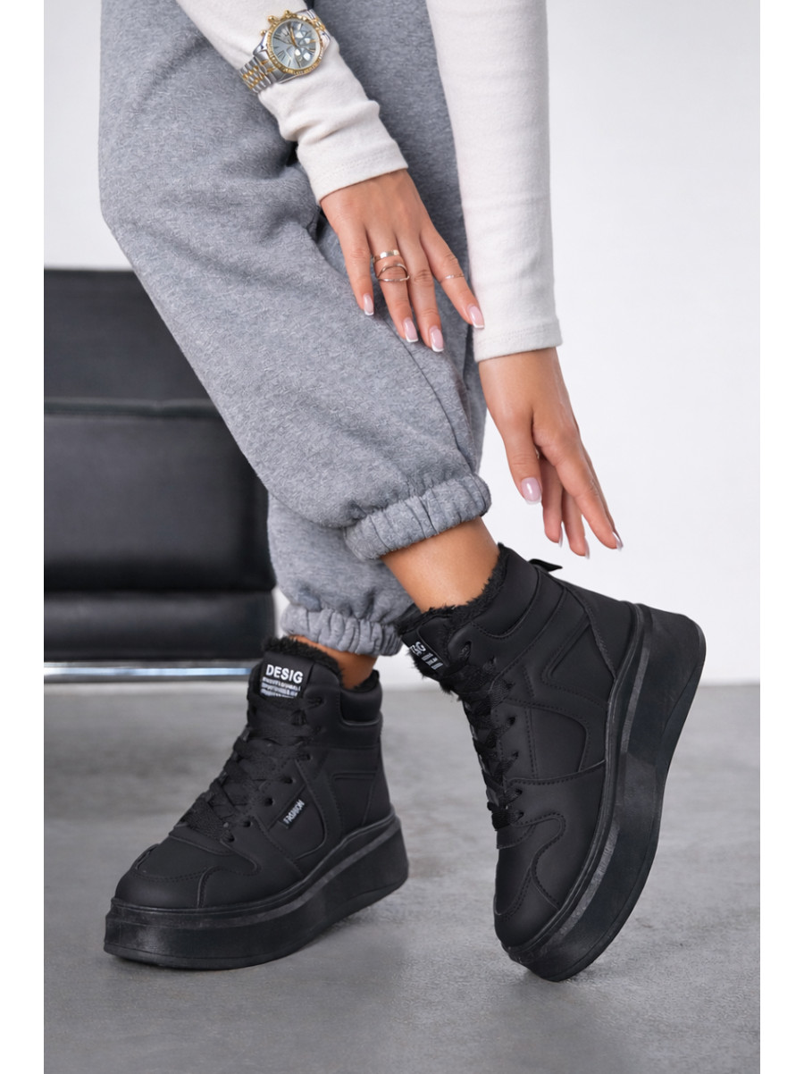 Кроссовки зимние женские черного цвета А46-1 209956C