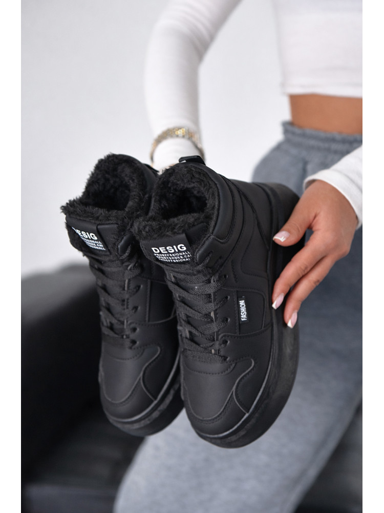 Кроссовки зимние женские черного цвета А46-1 209956C