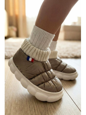 Тапочки домашние детские светло-коричневого цвета JH2313 209959C