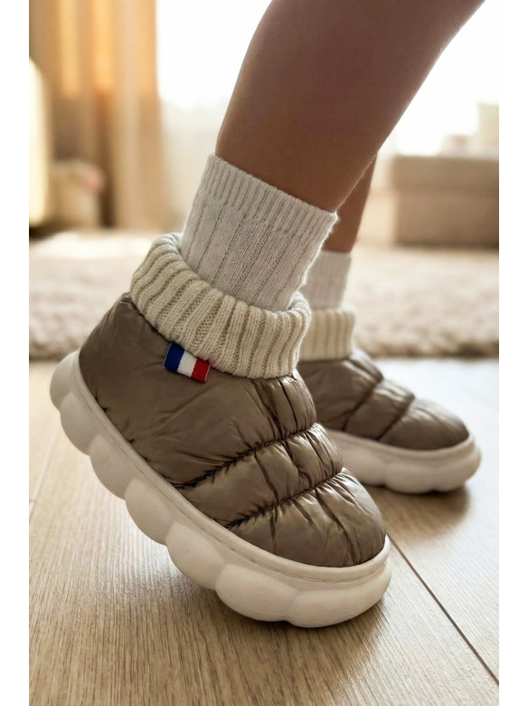 Тапочки домашние детские светло-коричневого цвета JH2313 209959C