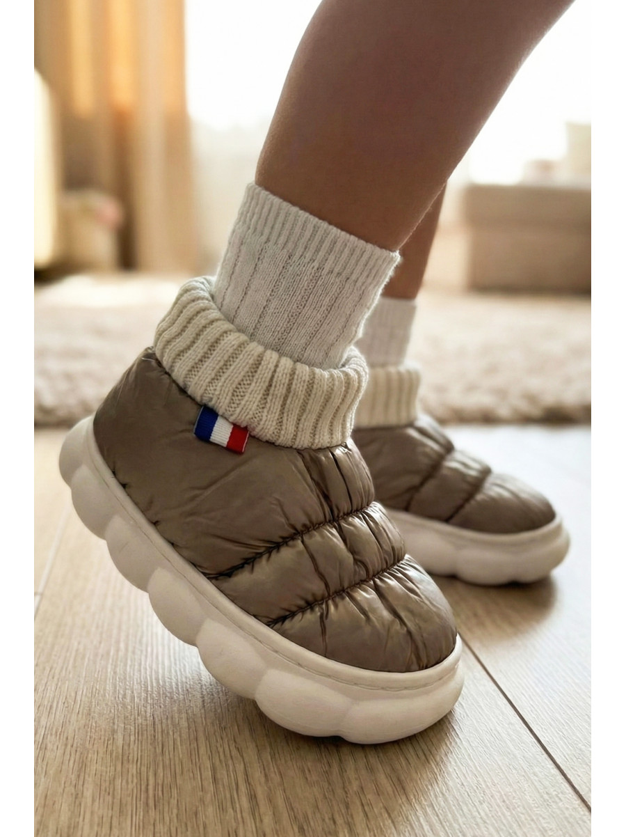 Тапочки домашние детские светло-коричневого цвета JH2313 209959C