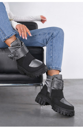 Ботинки женские зимние серого цвета B818-3 209966C