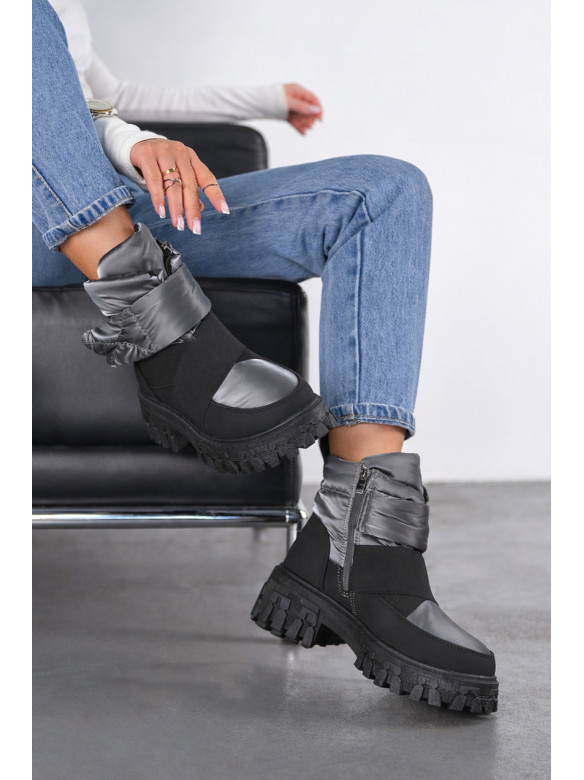 Ботинки женские зимние серого цвета B818-3 209966C