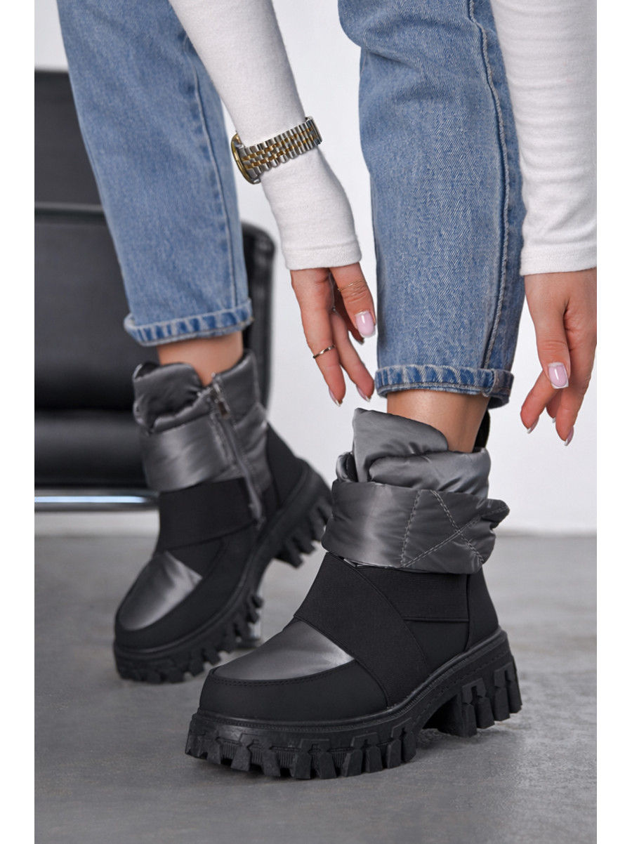 Ботинки женские зимние серого цвета B818-3 209966C