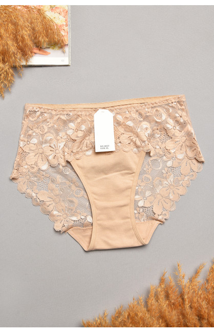 Трусы женские полубатальные бежевого цвета Уценка 6823 209975C