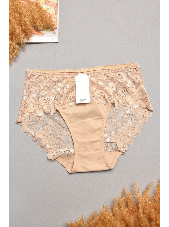 Трусы женские полубатальные бежевого цвета Уценка 6823 209975C