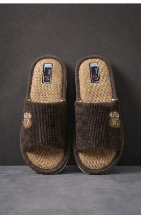 Тапочки комнатные мужские тёмно-коричневого цвета 8212 209980C