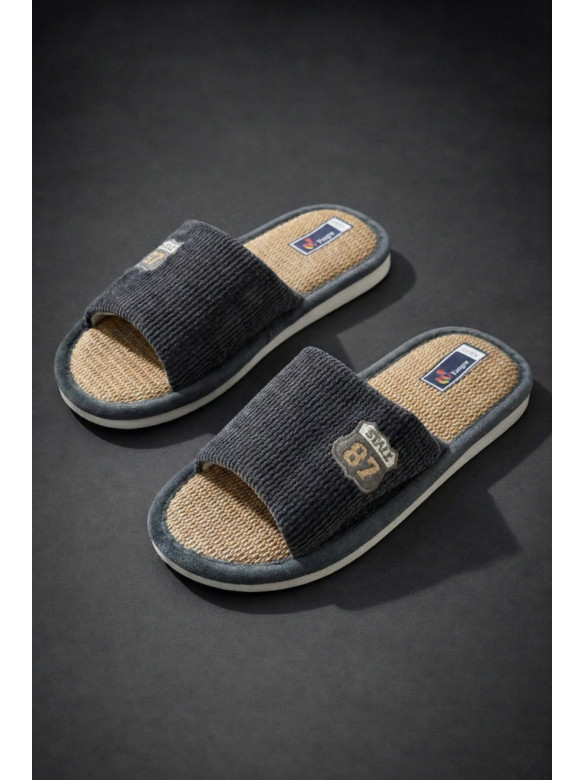 Тапочки комнатные мужские серого цвета 8212 209982C