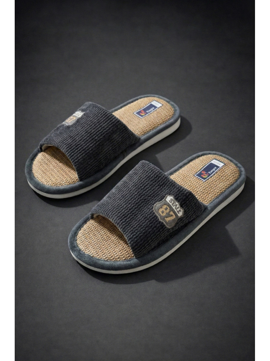Тапочки комнатные мужские серого цвета 8212 209982C