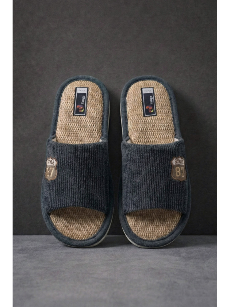 Тапочки комнатные мужские серого цвета 8212 209982C