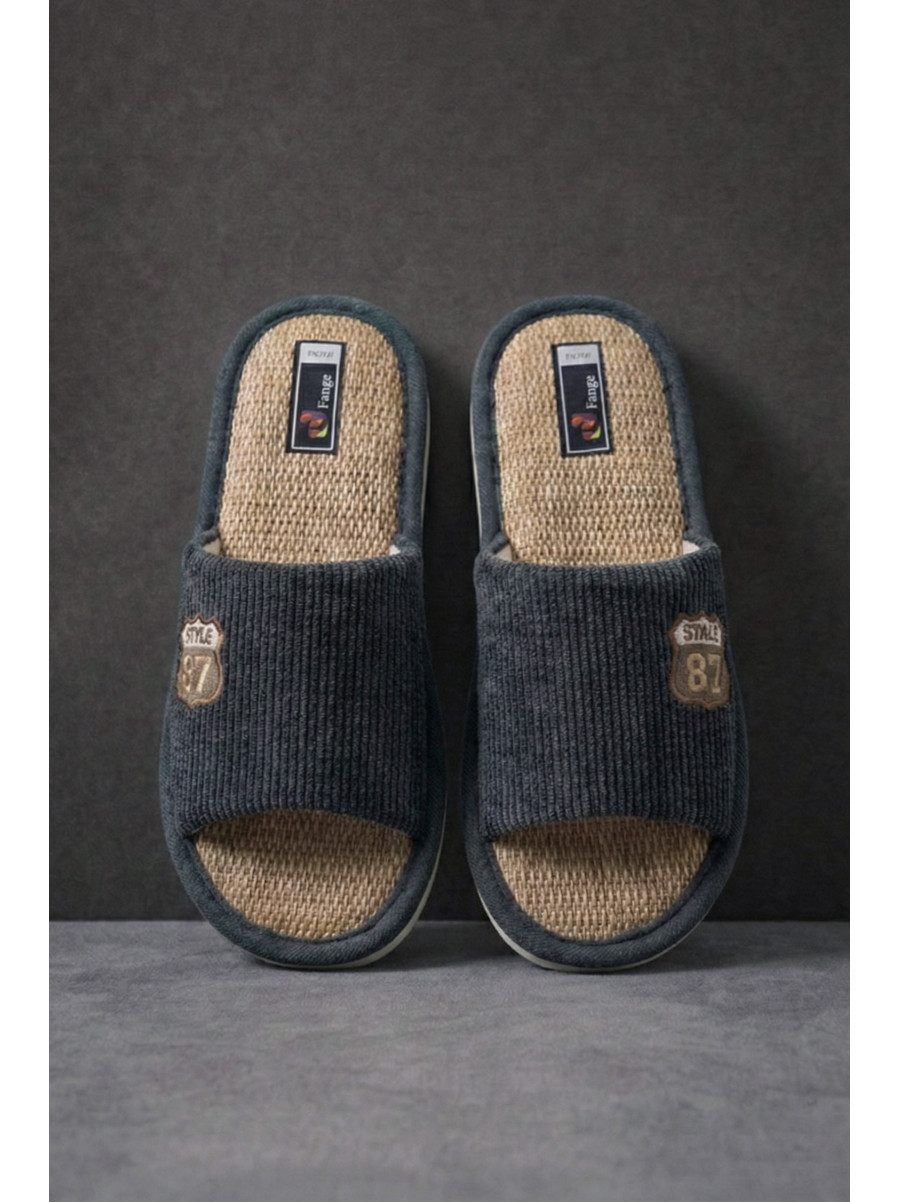 Тапочки комнатные мужские серого цвета 8212 209982C