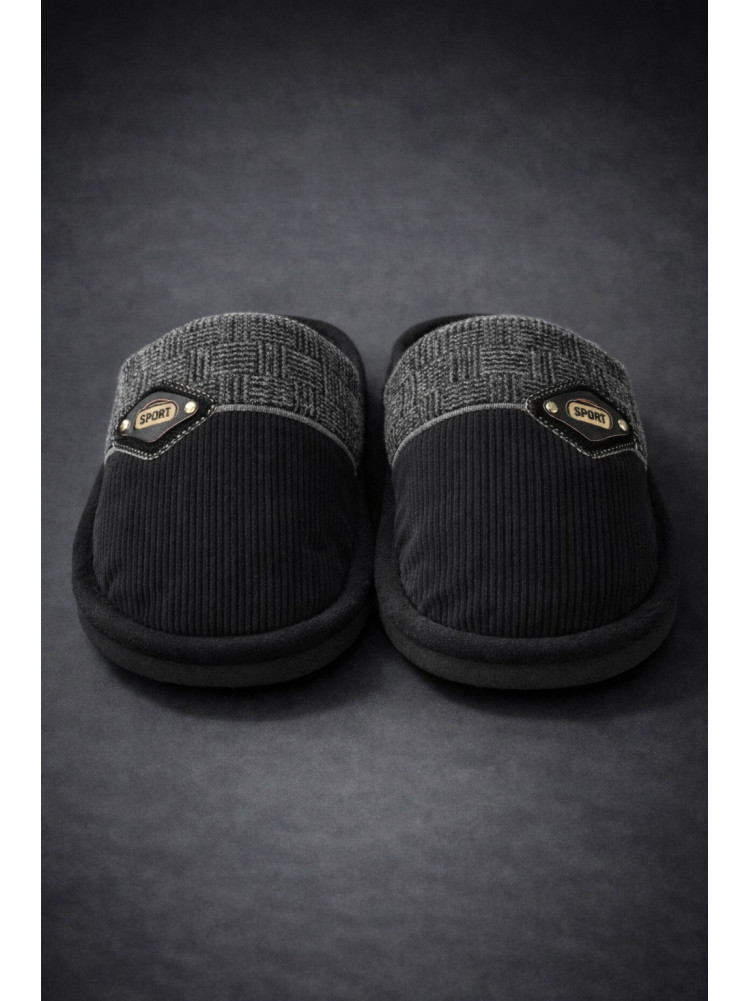 Капці кімнатні чоловічі чорного кольору D369 209984C
