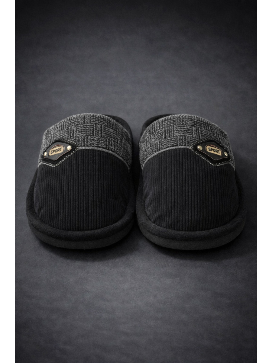 Капці кімнатні чоловічі чорного кольору D369 209984C