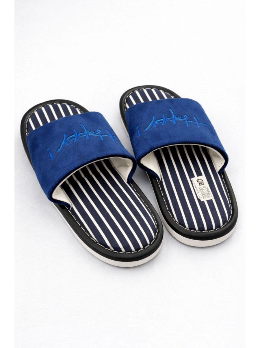 Капці кімнатні чоловічі синього кольору Н57 209987C