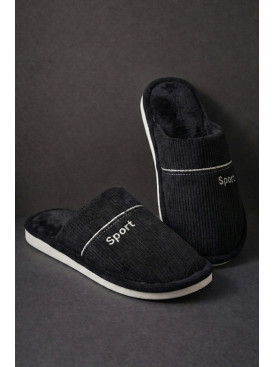 Тапочки комнатные мужские чёрного цвета D387 209989C Тапочки комнатные мужские чёрного цвета D387 209989C