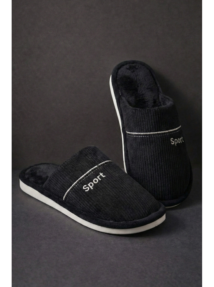 Капці кімнатні чоловічі чорного кольору D387 209989C